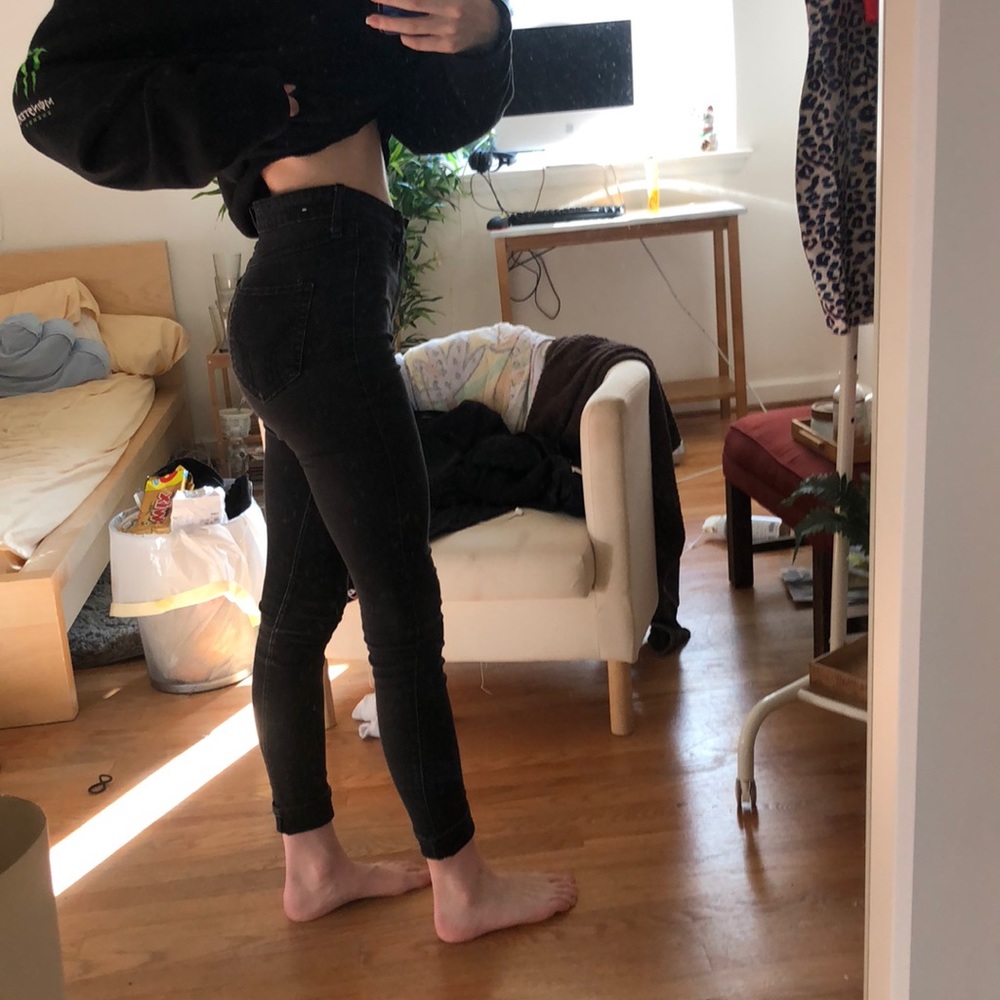 High Waisted Black Hollister Skinny Jeans